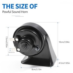 Car Horn，12V Super Loud Electric Waterproof Horn Kit, 2-Piece (1 High Two Tone