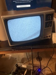 Vintage 1982 Emerson B-120A Portable Dial Television 12&Prime; Retro Woodgrain WORKING