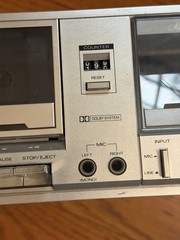 1980s Vintage Fisher Studio Stereo Cassette Deck Model CR-110 Parts Or Repair