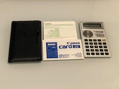 Canon Calculator Card LC-52 With Instructions Slip Cover Vintage Pocket LC52