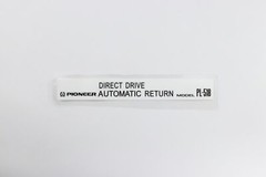 DIRECT DRIVE PIONEER AUTOMATIC RETURN MODEL PL-518 logo badge Sticker Decal