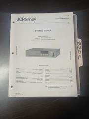 JC Penney 3722 3723 Service Manual Original Repair Book Stereo Tuner