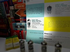 4x NOS 1963 Amperex 6922 GoldPin /Rare Heerlen⊿ 3 /DigitalTested /BugleBoy E88CC