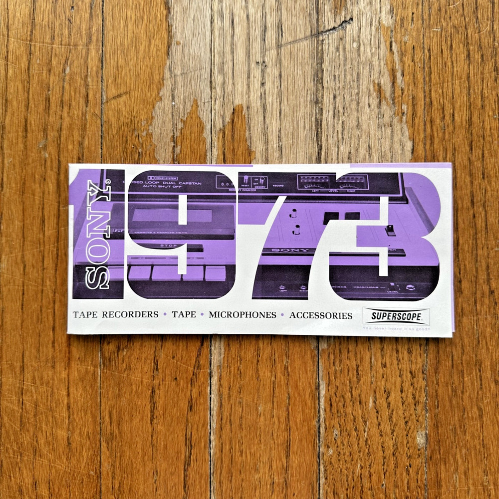 1973 SONY SUPERSCOPE Reel Tape Recorders Microphones MCM AD Product Booklet