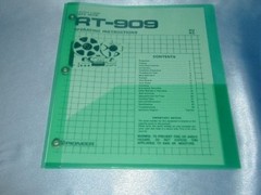 PIONEER RT-909 REEL TO REEL OWNER&rsquo;S MANUAL FREE SAME DAY SHIPPING