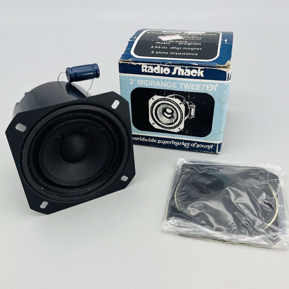 Vintage Radio Shack 3&Prime; Midrange Tweeter Speaker 40-1289A- NIB NOS NOB Untested