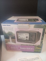 Vintage NEW Radio Shack Portavision 5in Portable Black White Tv