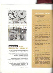 AMPEX AG-300 Master RECORDER 8-page Brochure