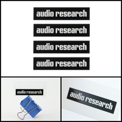 Audio Research logo badge Sticker Decal waterproof 56.44mm(2.2222&Prime;)X12.7mm(0.5&Prime;)