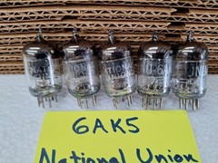5x lot 6AK5 Vacuum Tube JNU-6AK5 US Navy