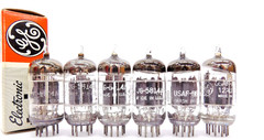 6 Nice Tested Vintage GE JG & USAF 5814A/6189 Military Issue Vacuum Tubes