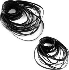 100 Pcs Recorder Rubber Belts – Cassette Recorder Repair Maintenance Mix Flat Ca