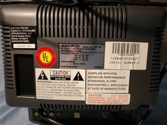 Audiovox AVT-1498 13&Prime; Color Tv CRT Monitor W/ Power, AV Cable And Antenna WORKS!