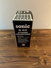 Vintage Sonic S/40 Stereo Headphones Retro Hi-Fi Taiwan Boxed