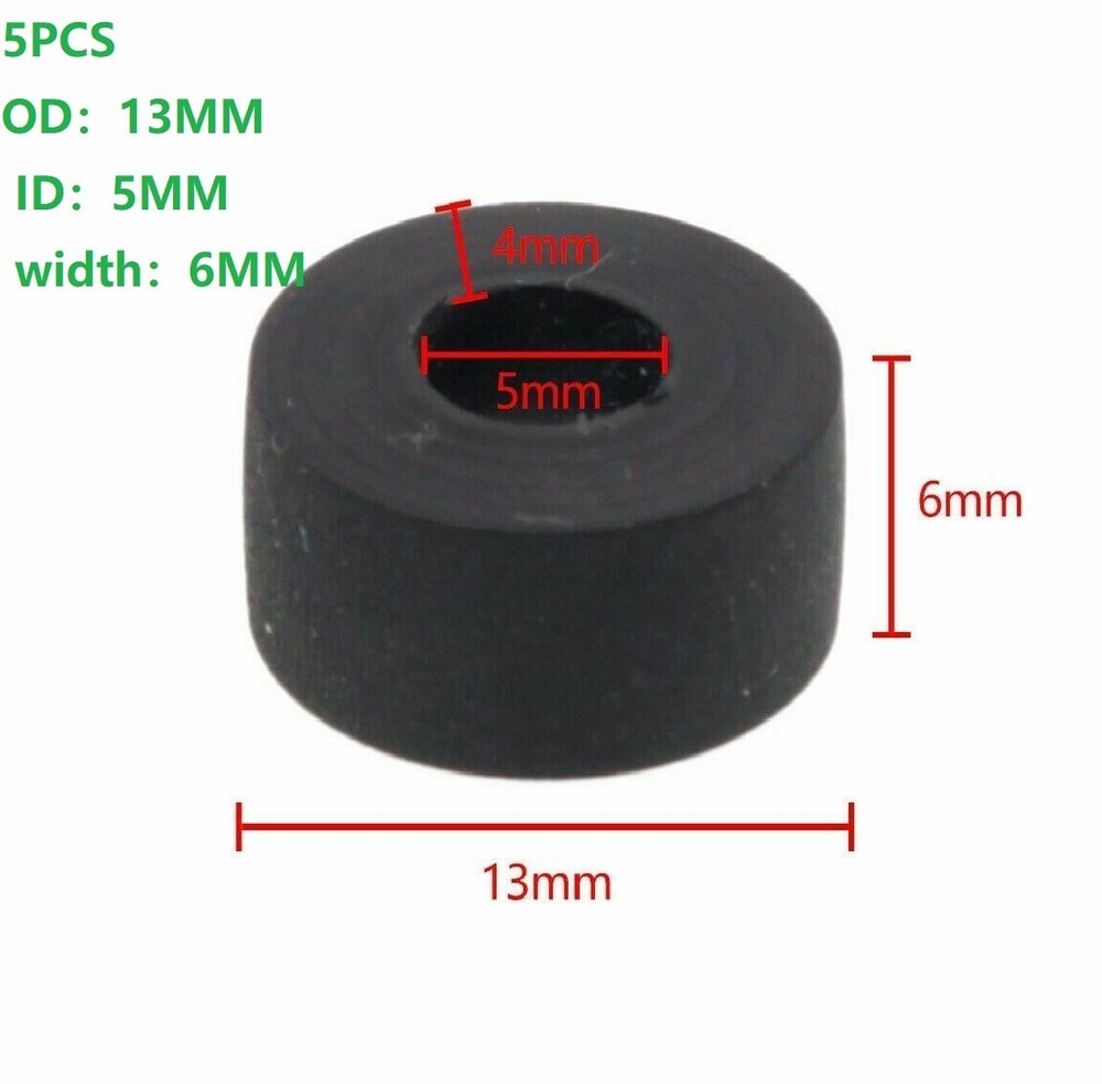 5pcs 13mmx6x5 Pinch Roller TIRE for Sharp GF-700/ GF-777/ GF-800 Stereo Player
