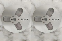One pair silvery TAPE REEL Sony 7&Prime; inch Light Metal Aluminum Take Up Reel