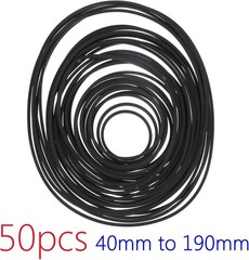 50 pack 40mm to 190mm Recorder Rubber Belts, Cassette Recorder Repair Mainten…