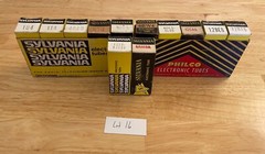 Vintage Lot Sylvania Electronic Vacuum Tubes – Untested – 1U4 12BE6 12BA6 12C5