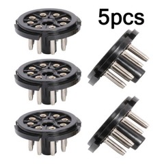 5Pcs 8Pin Octal Bakelite Tube Base Socket Saver Adapter for EL34 EL34 6N8P Set