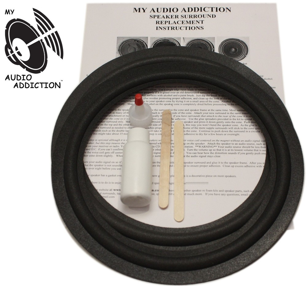 Foam Speaker Repair Kit ESS-AMT-1 AMT1-4 AMT-1 Tower 10-034 Woofer 10&Prime; Flat