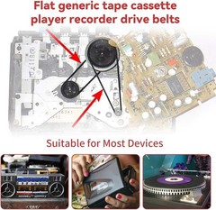 Recorder Rubber Belts – Cassette Recorder Repair Maintenance Mix Flat Cassett…