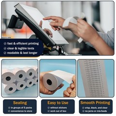 2 1/4 in x 150 ft Calculator Paper Rolls 2 1/4 Adding Machine Tape Paper Rolls,
