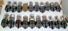 Lot of (20) 6X5GT tubes,radio,amp,full-wave rectifier,6X5,1274,RCA,GE,Sylvania,+