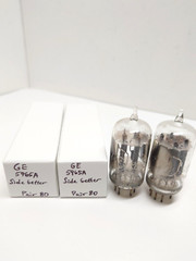 Pair of GE 5965 E180CC Tested VACUUM TUBE Strong Clear Top Side Getter