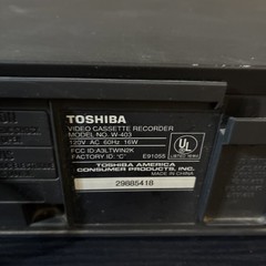 VCR Toshiba W-403 VHS Cassette Player Recorder Tested And Working No Remote