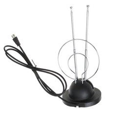 FM Radio Stereo Receiver Indoor Telescopic Rabbit Ears ANTENNA 75 Ohm Coax Cable