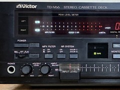 JVC TD-V66 3 Head Stereo Cassette Deck Dolby 18W Black Vintage 1985 Japan