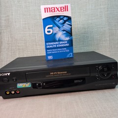 Sony Hi-Fi Stereo 4 Head VCR VHS Model SLV-N55 Tested Working