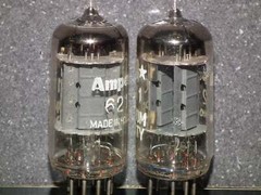 Platinum Matched Pair 6211 AMPEREX ~ECC82 Tested NOS Welded Anodes ECC802S