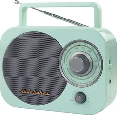 Limited Edition Mint Green Retro AM/FM Radio with Telescopic Antenna – Portable