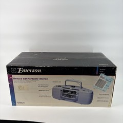 Emerson PD6625 Vintage 90’s CD Dual Cassette Portable Stereo Factory Sealed NOS!