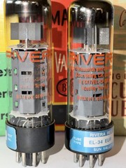 RFT/SIEMENS (GERMANY) EL-34/6CA7 TUBES PAIR PERFECT CURRENT & GM MATCH (RIVERA)
