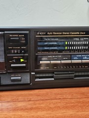 Teac R-435X Black Tape Selector Level Auto Reverse Stereo Cassette Deck UNTESTED