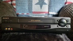 Sony SLV-N55 VCR Hi-Fi Stereo Video Cassette Recorder Cleaned & Tested Read Desc