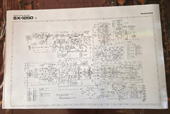 Pioneer SX- 1250 AM/FM Receiver Schematics- Large Print 24&Prime;x36&Prime;