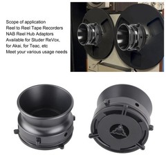 1-Pair 10 NAB Hub Adapters Polished Aluminum Reel Opener For Studer/ (Grey)