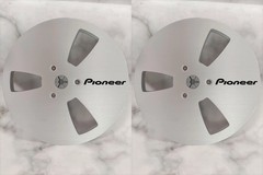 New One Pair Pioneer silvery 7 » Tape Reel Light Metal Aluminum Take Up Reel