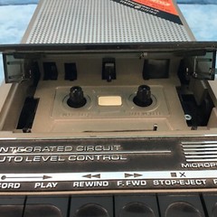 Vintage GE Cassette Tape Recorder w/Box Model 3-50156D No Power Supply-Untested