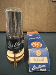 GE 5Y3GT VACUUM TUBE BLACK Box PLATE Bottom DGetter ANOS HICKOK TESTED £