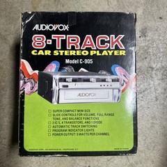 NOS AUDIOVOX Car Stereo 8-TRACK TAPE PLAYER C-905 under-dash mount MINT