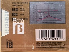 Sony ES-HG L-750 Beta Dynamicron Video Cassette Tape Factory Sealed New