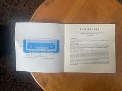 Philips 1002 AM/FM/Shortwave Table Top Radio Instruction Booklet 1958-1959