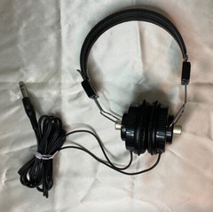 Vintage Pyramid HP-50 Headband Headphones Adjustable Over Ear Gold Tone Accents