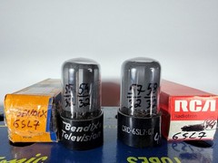 Matched Pair RCA 6SL7GT Smoked Glass NOS One Label Bendix Tested Like NOS Tube