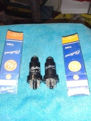 (2) NOS GE GENERAL ELECTRIC 6J7 TUBES f/ HAM RADIO / GUITAR AMPLIFIER