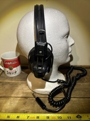 Vintage Aviator Style Stereo Headphones Original Earpieces & Chord Made in Japan